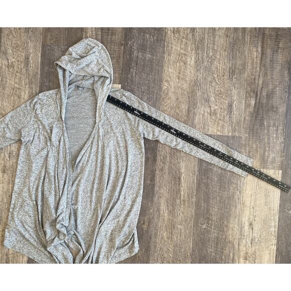 Aerie Sweater Womens Medium Cozy Flowy Casual Open Cardigan Gray Thumb Holes - Picture 7 of 10